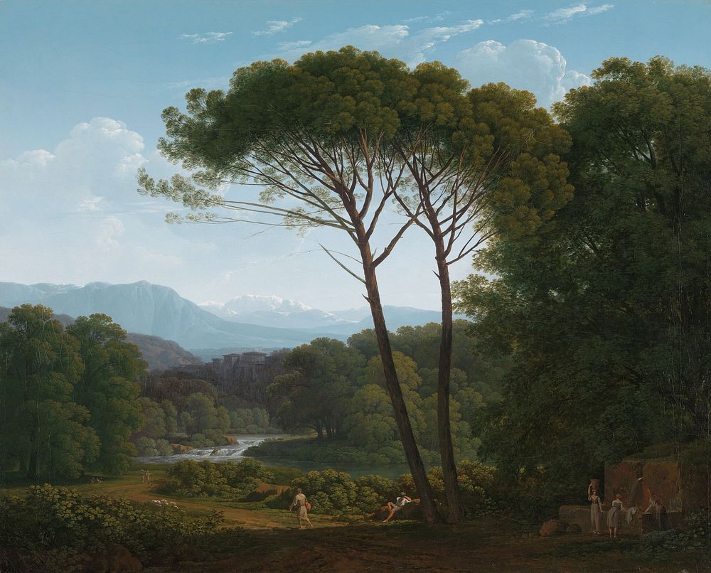 Italianate Landscape with Pines (1795) by Hendrik Voogd