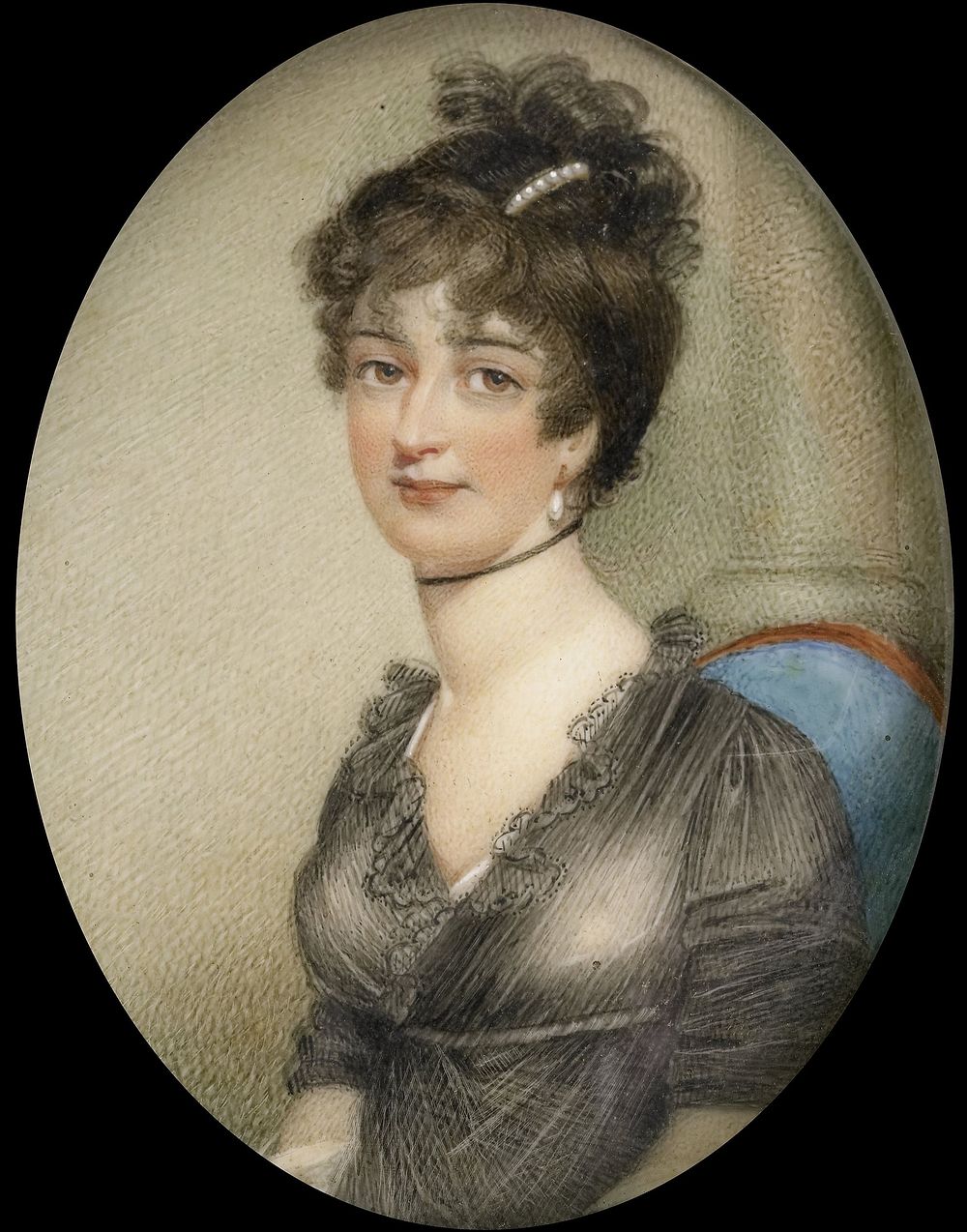 Portret van een vrouw (1800 - 1810) by anonymous