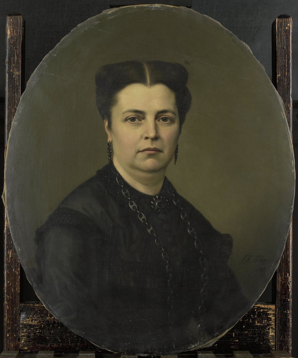Jeanette Antoinette Pietermaat (1818-70). Echtgenote van Pieter Mijer (1876) by Johan Heinrich Neuman
