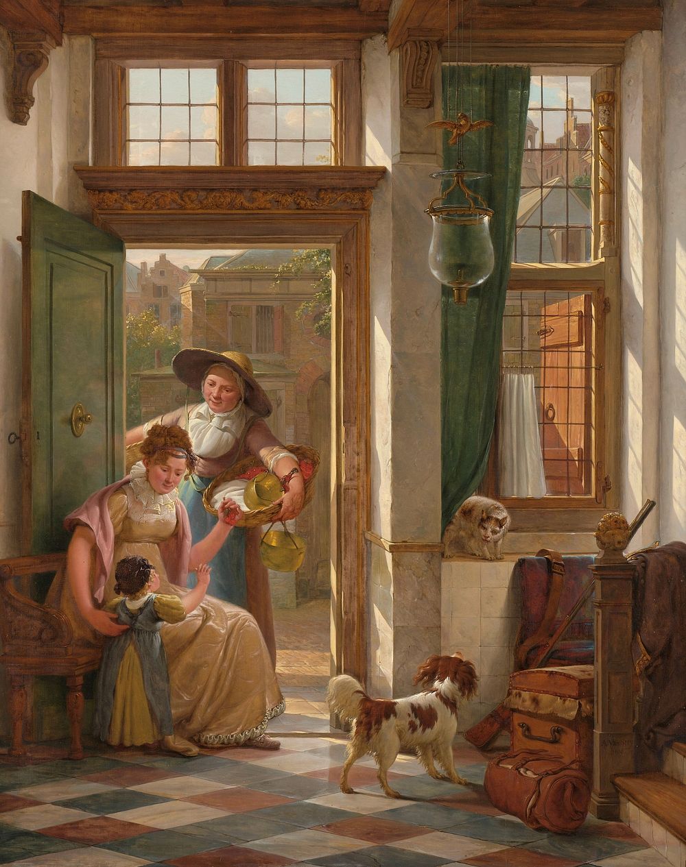 A Cherry Vendor at the Door (1816) by Abraham van Strij I