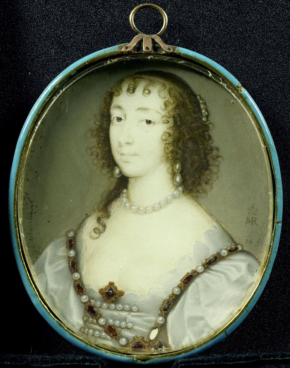 Henriëtte Maria van Frankrijk (1609-1669). Echtgenote van Karel I van Engeland (1630 - 1645) by John Hoskins and Anthony van…