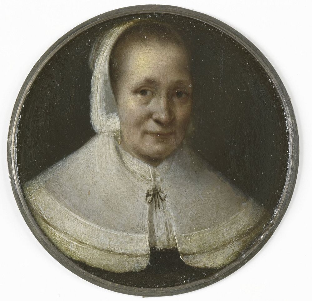 Portret van een vijftigjarige vrouw (1650) by Gerrit Lundens