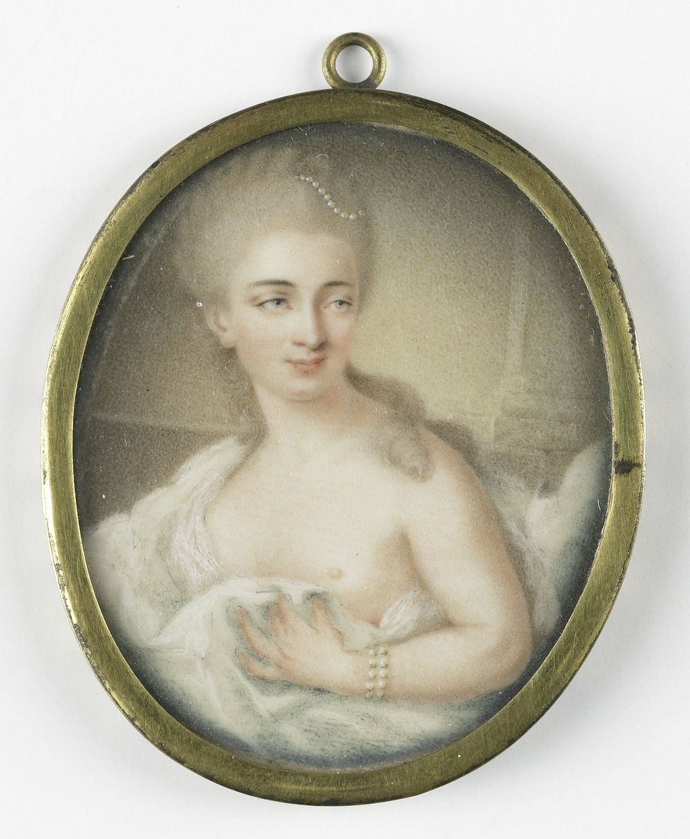 Portret van een jonge vrouw (1775 - 1795) by anonymous