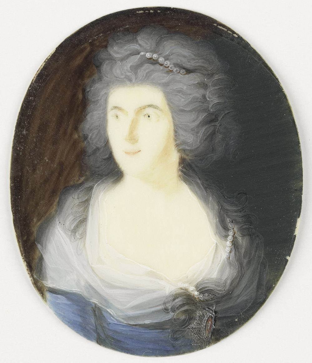 Portret van een dame (1780 - 1799) by anonymous