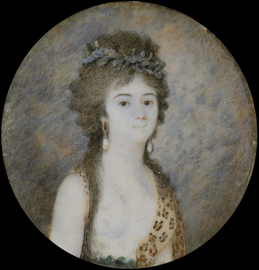 Portret van een jonge vrouw (1780 - 1799) by anonymous