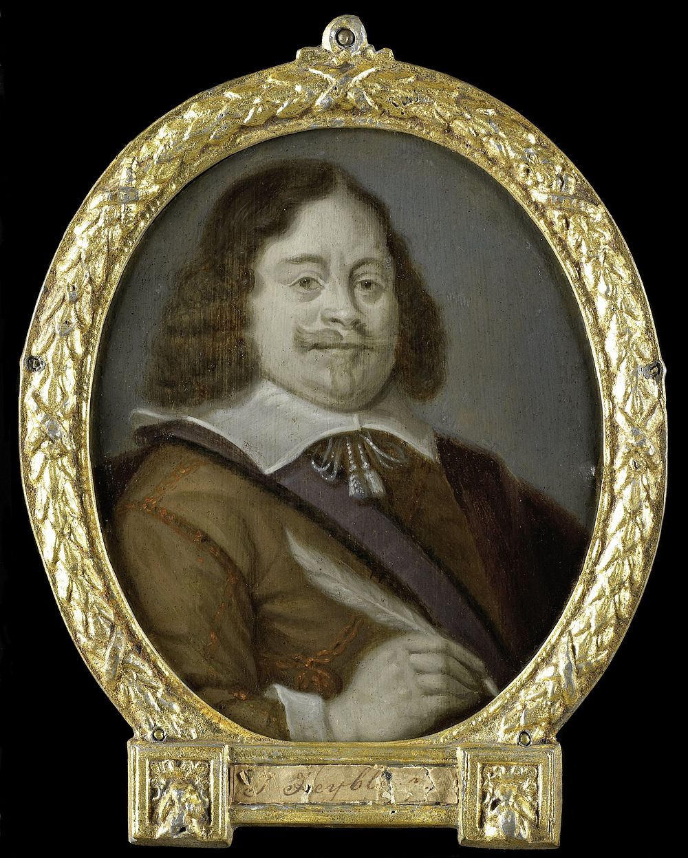Portrait of Joannes Cools (born 1611), Jurist, Historian and Latin Poet in Hoorn (1700 - 1732) by Arnoud van Halen and…