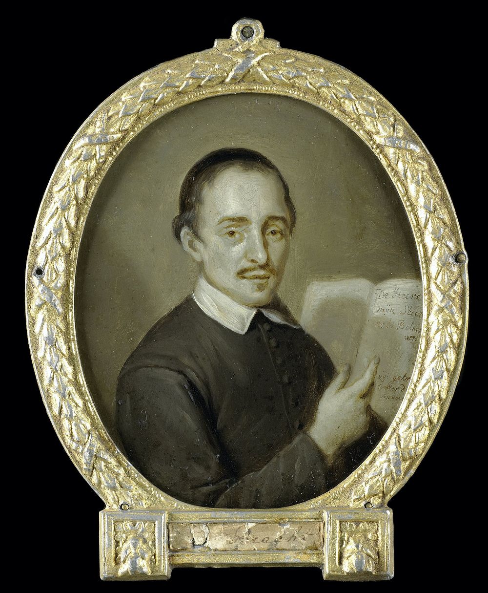 Portrait of Tieleman Jansz van Bracht, Clergyman and Poet in Dordrecht (1723 - 1771) by Jan Maurits Quinkhard and Abraham…