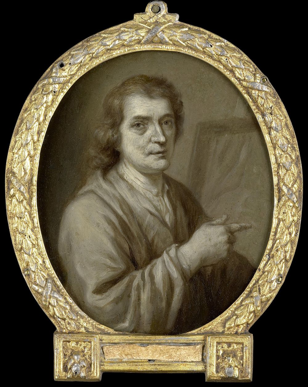 Portrait of Joost van Geel, Painter and Poet in Rotterdam (1732 - 1771) by Jan Maurits Quinkhard and Jacob Houbraken
