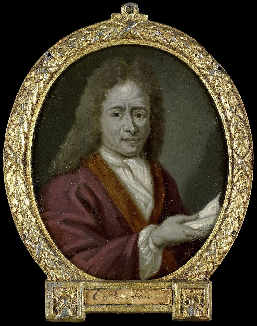 Portrait of Christoffel Pierson, Poet in Gouda (1700 - 1732) by Arnoud van Halen