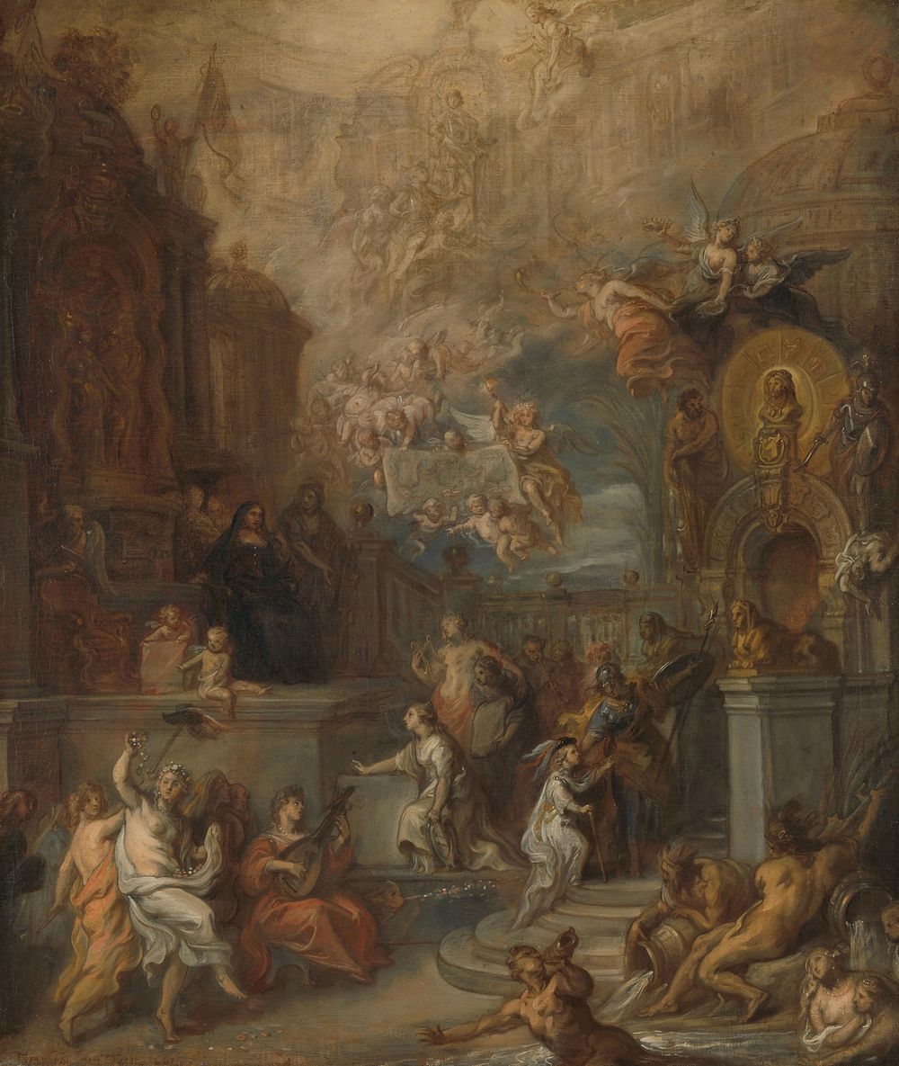 Allegory of the Farewell of William III from Amalia van Solms following the transfer of Regency to the States General (1661)…