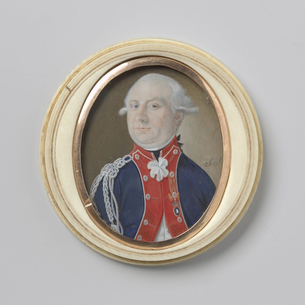 Portret van een officier, vermoedelijk R.T. van Kruissen (1790 - 1795) by Simon Schaasberg