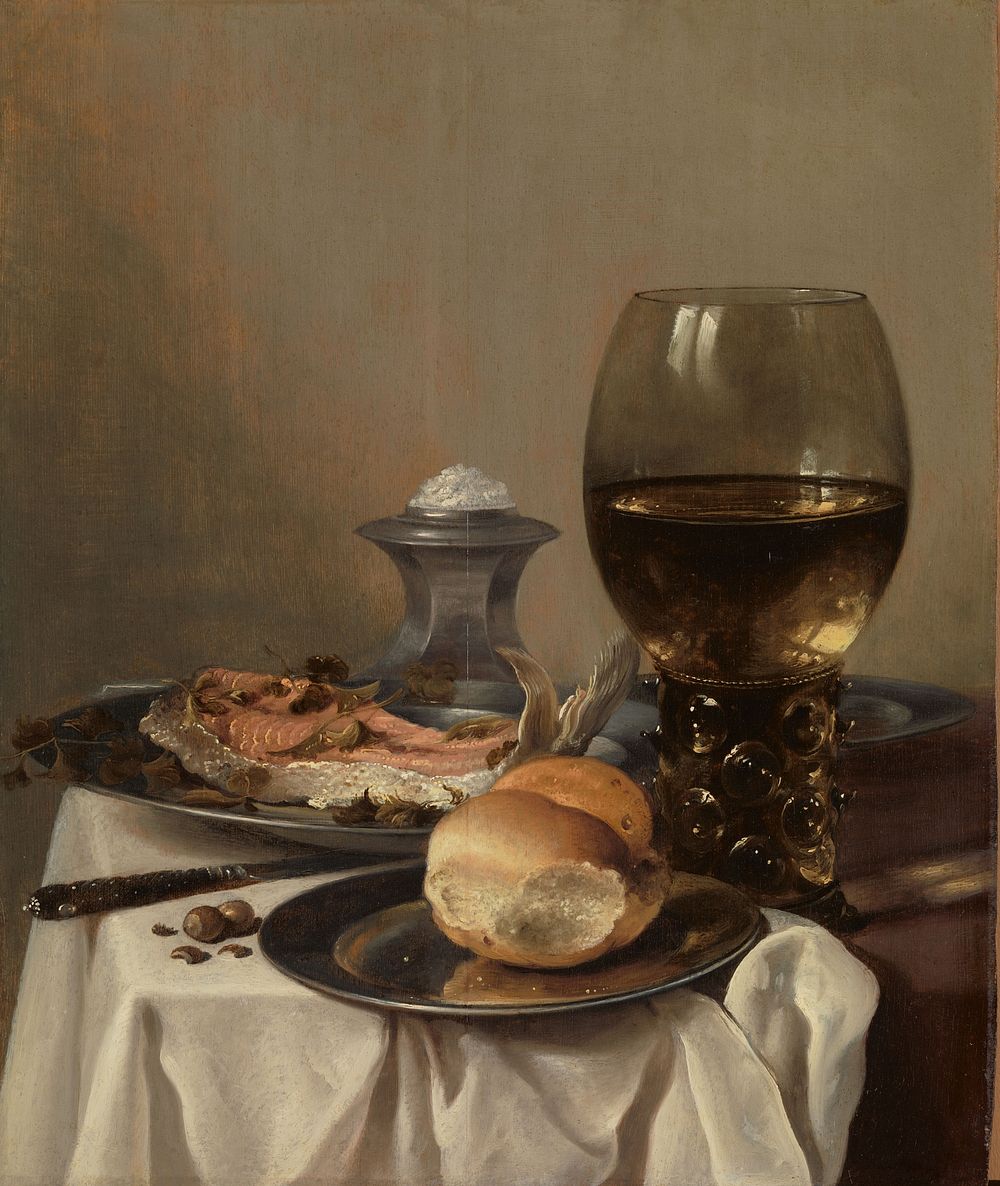 Still Life with a Salt (c. 1640 - c. 1645) by Pieter Claesz