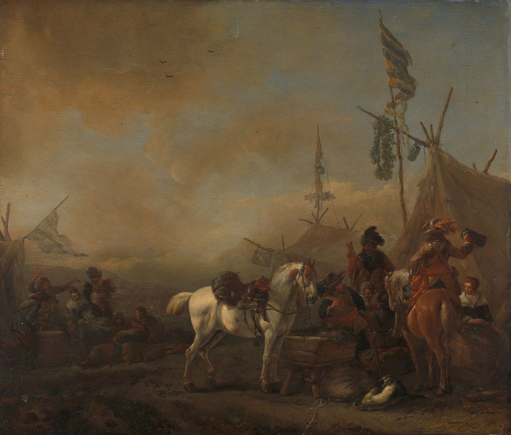 An Army Camp (c. 1662 - c. 1664) by Philips Wouwerman