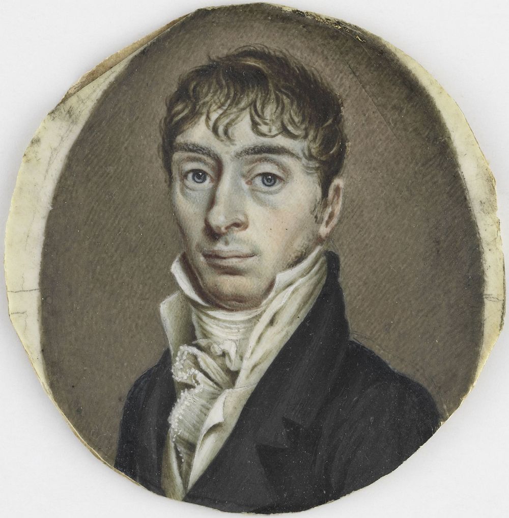Portret van een onbekende man (1785 - 1829) by Hendrik Willem Caspari
