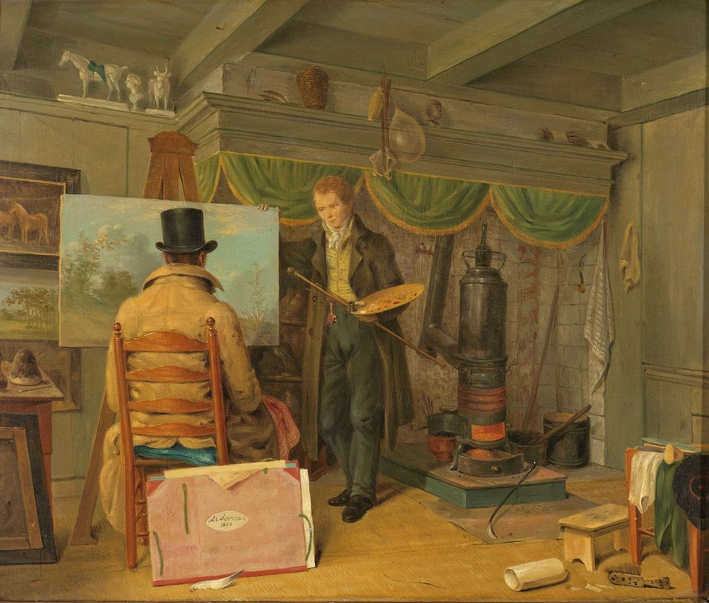 The Artist at his Studio (1820) by Anthony Oberman