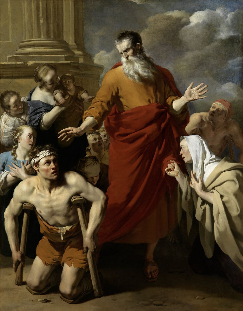 Paul healing a man who could not walk (1663) by Karel du Jardin