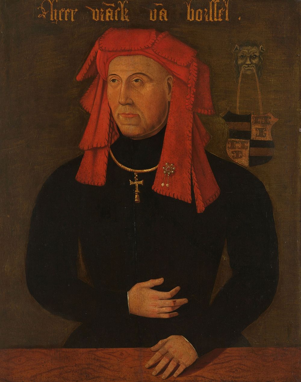 Portrait of Frank van Borselen, Lord of Sint Maartensdijk and Stadtholder of Holland, fourth Husband of Jacoba of Bavaria…