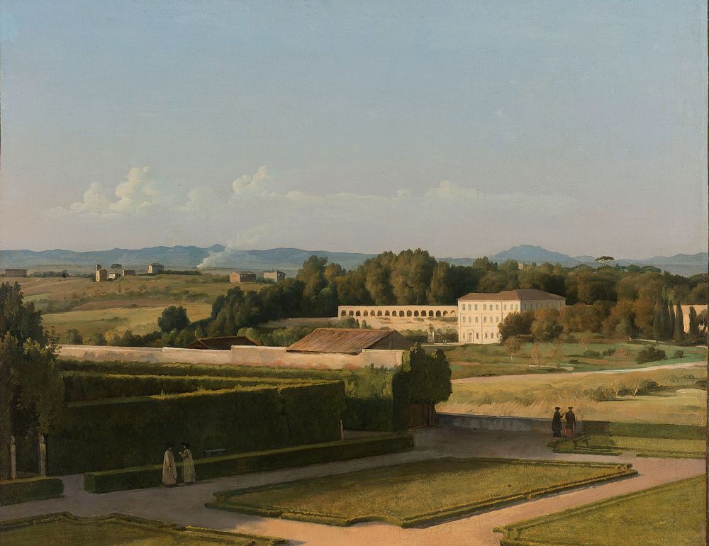 View of the Gardens of Villa Medici (1811 - 1816) by Michel Martin Drolling