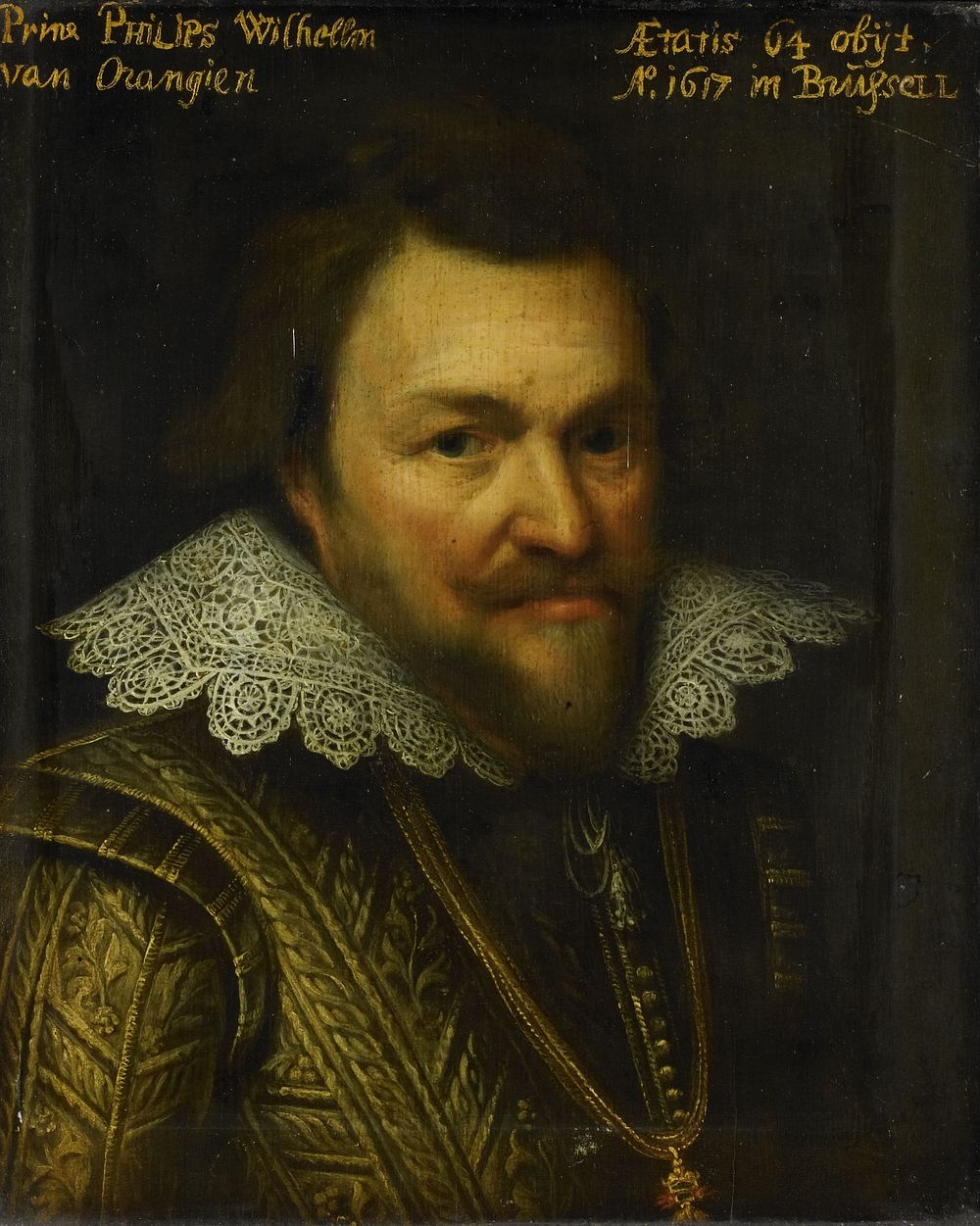 Portrait of Philips Willem (1554-1618), Prince of Orange (c. 1609 - c. 1633) by Michiel Jansz van Mierevelt