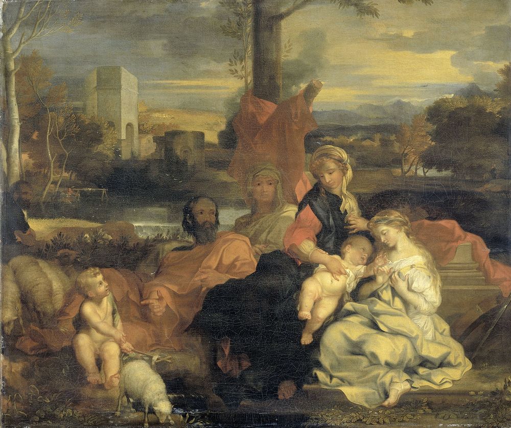 The Mystic Marriage of St Catherine (1650 - 1720) by Sébastien Bourdon and Jacques Antoine Friquet de Vauroze