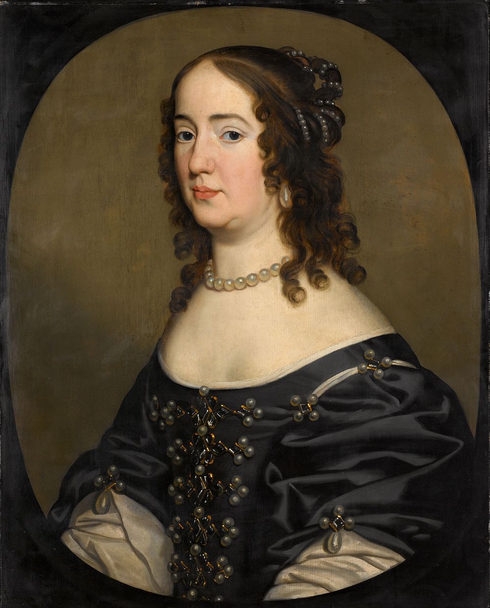 Portrait of Amalia van Solms (1602-75) (in or after c. 1651) by Gerard van Honthorst