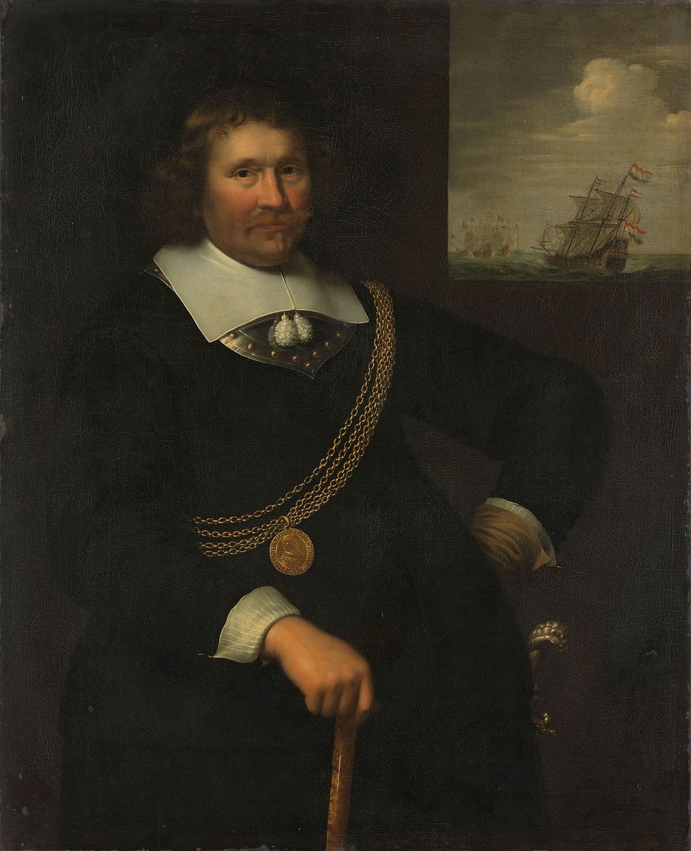Portrait of Jan Cornelisz Meppel, Lieutenant-Admiral of Holland and West-Friesland (1661) by Jan Albertsz Rotius