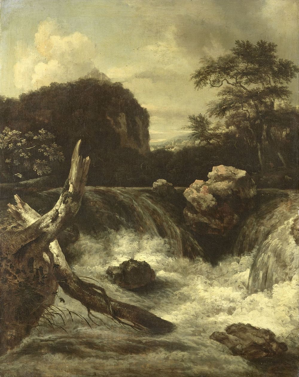A Waterfall (1660 - 1680) by Jan van Kessel 1641 1680