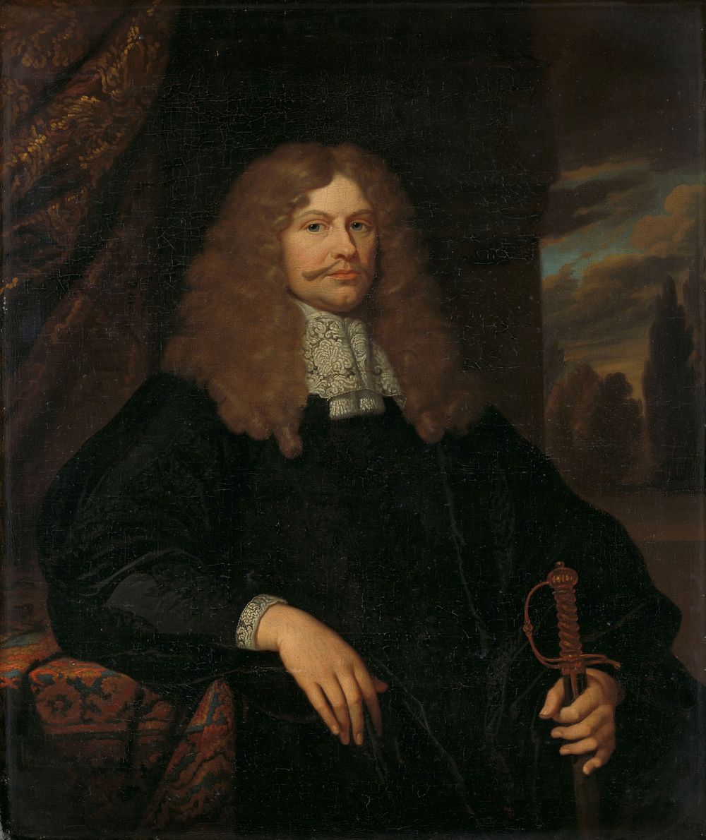 Portrait of Cornelis Backer (1633-81), councillor, alderman, and colonel of the Amsterdam militia (1660 - 1684) by Caspar…