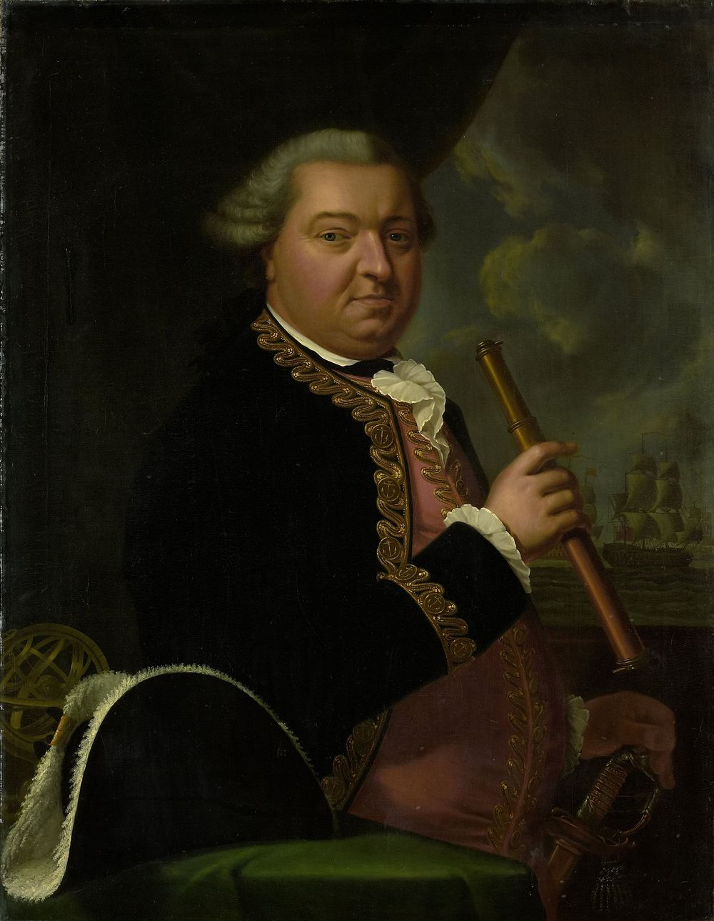 Willem Crul (1721-81), Rear Admiral (1770 - 1801) by Johann Ernst Heinsius and Cornelis van Cuylenburgh II