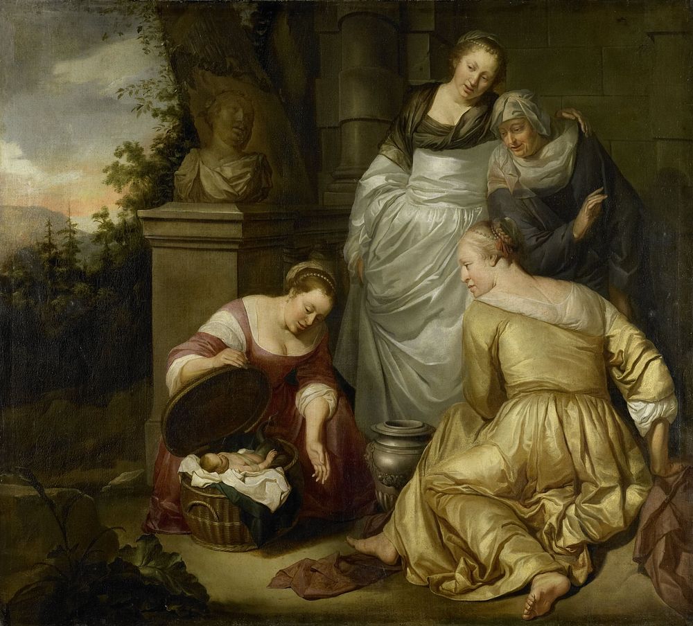 Erichthonius found by the daughters of Cecrops (1650 - 1672) by Hendrick Heerschop