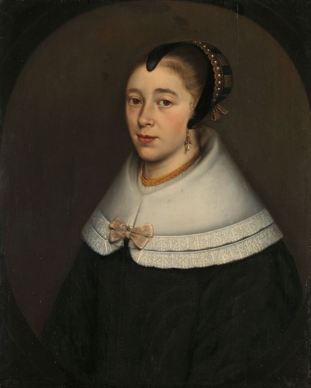 Portrait of a Woman, thought to be Catharina Kettingh (1626/27-73), Wife of Bartholomeus Vermuyden (1650) by Dirck Craey