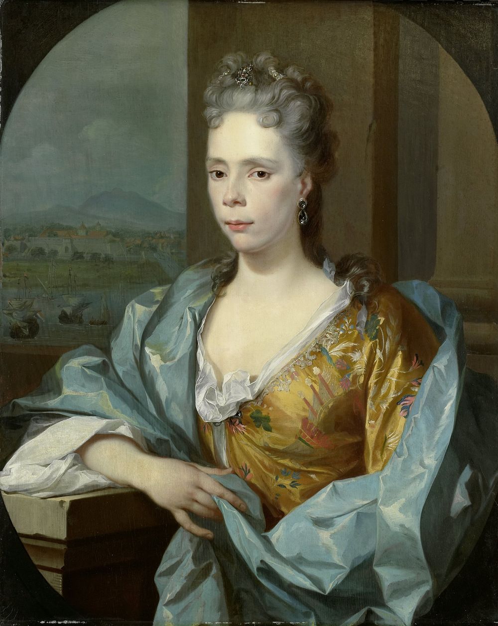 Portrait of Elisabeth van Riebeeck, Daughter of Abraham van Riebeeck, Wife of Gerard van Oosten (1710 - 1723) by Nicolaas…