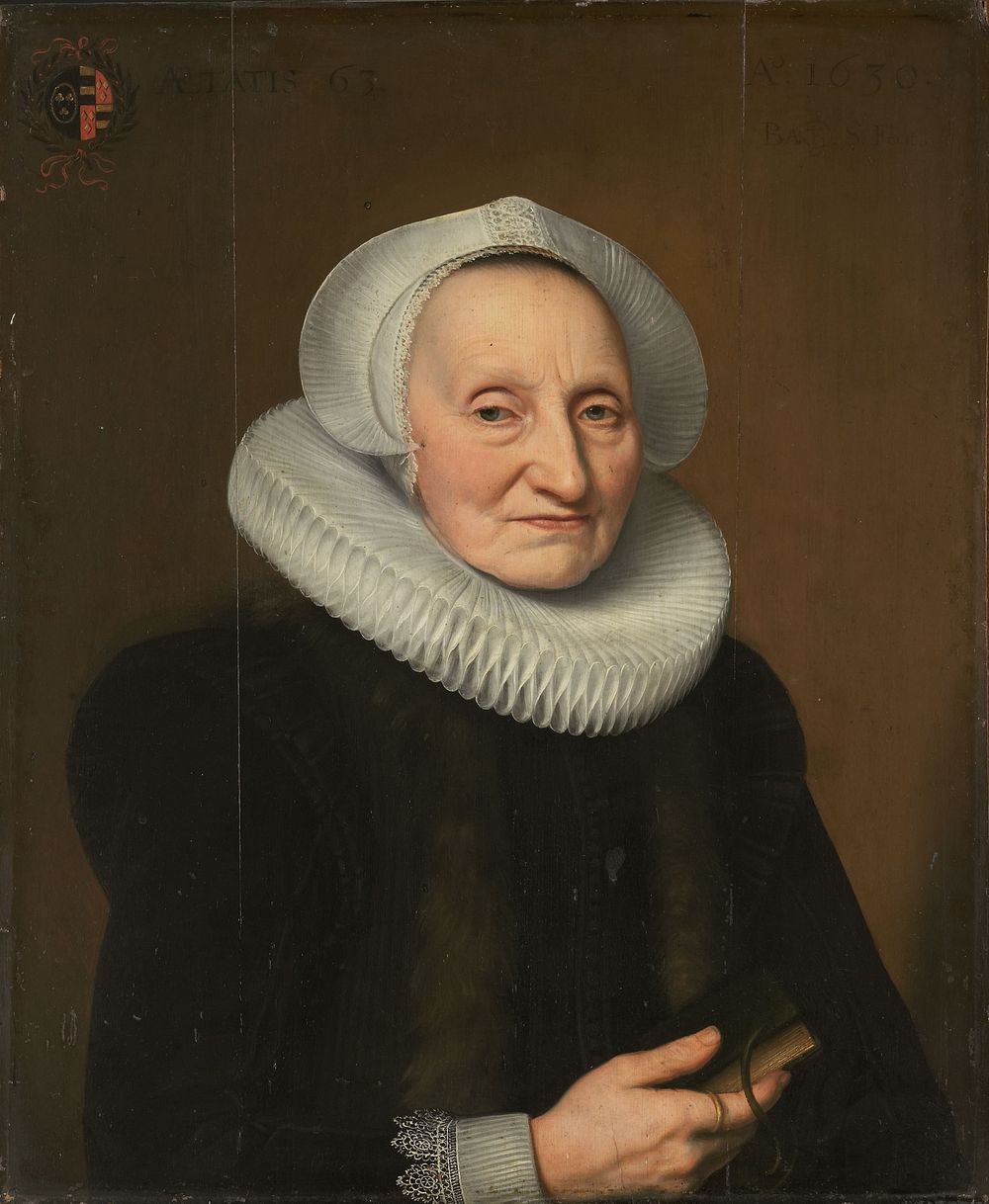 Portrait of Belia Claesdr (1566-in or after 1652) (1630) by Bartholomeus Sarburgh and Willem Bartsius