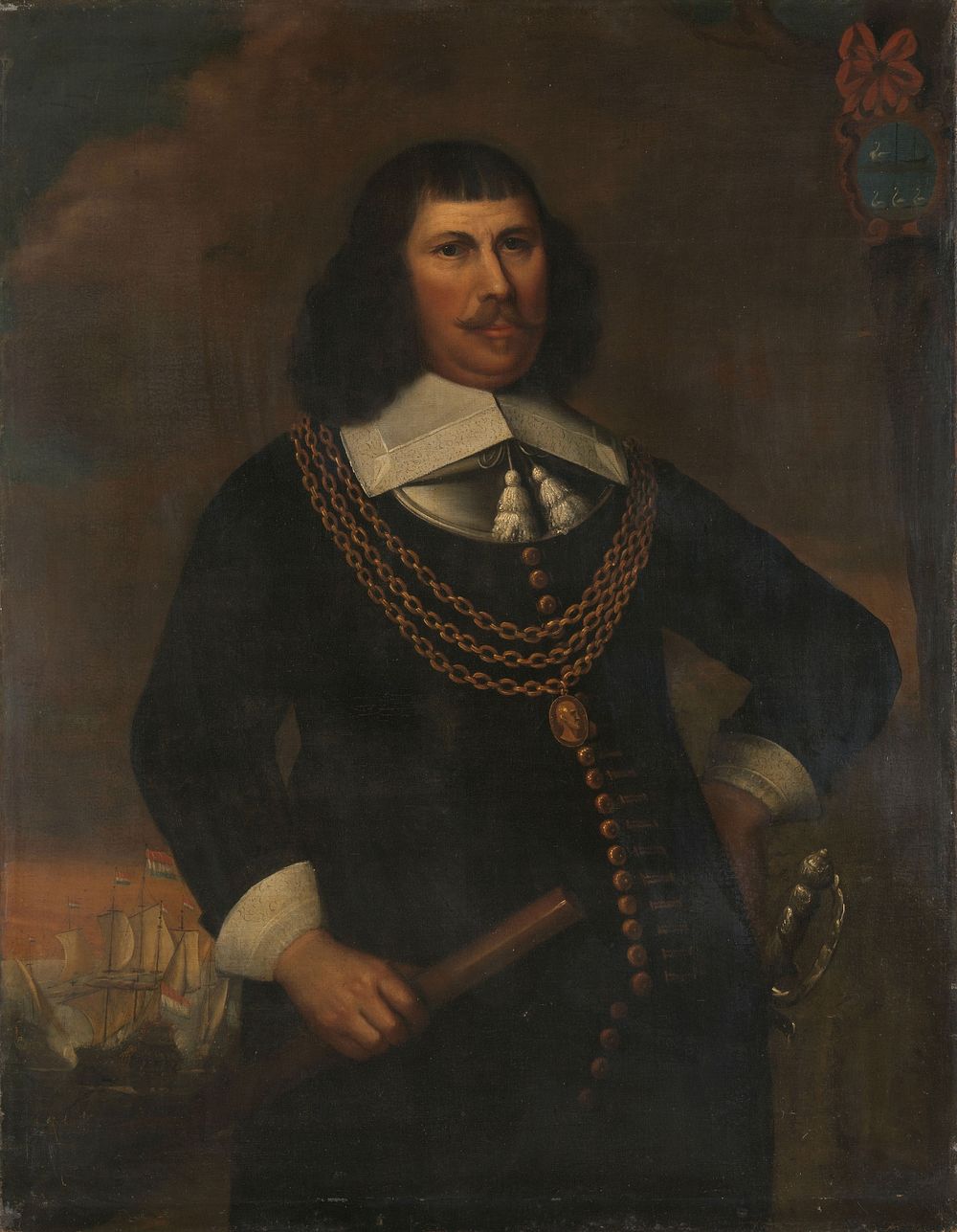 Pieter Florisz (ca. 1605-58), Vice-Admiral of the Northern District (1650 - 1720) by Abraham Liedts