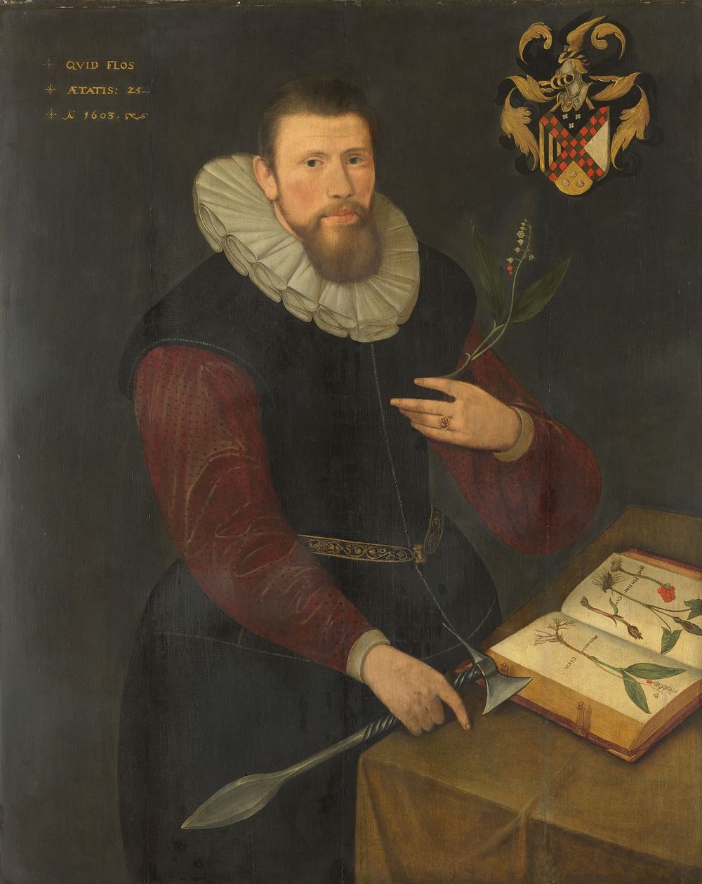 Portrait of a Botanist (1603) by anonymous
