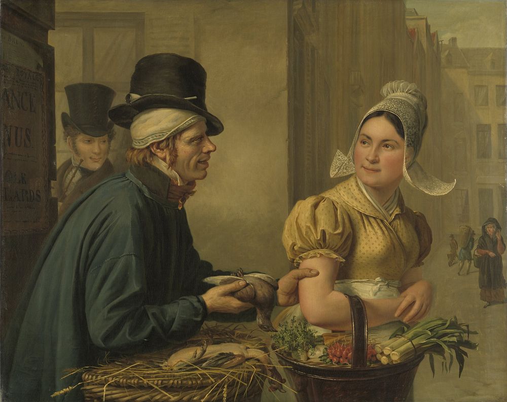 The Poultryman (1827) by Ignace Brice