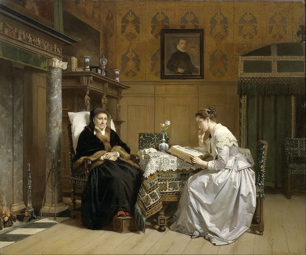 Sunday Morning (1865 - 1868) by Hendrik Jacobus Scholten