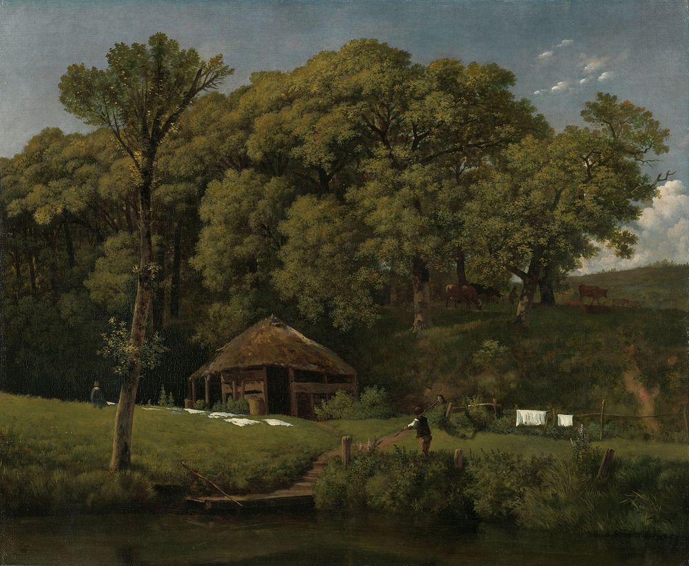 A Barn on the Bank of a Stream in Gelderland (c. 1805 - c. 1810) by Wouter Johannes van Troostwijk