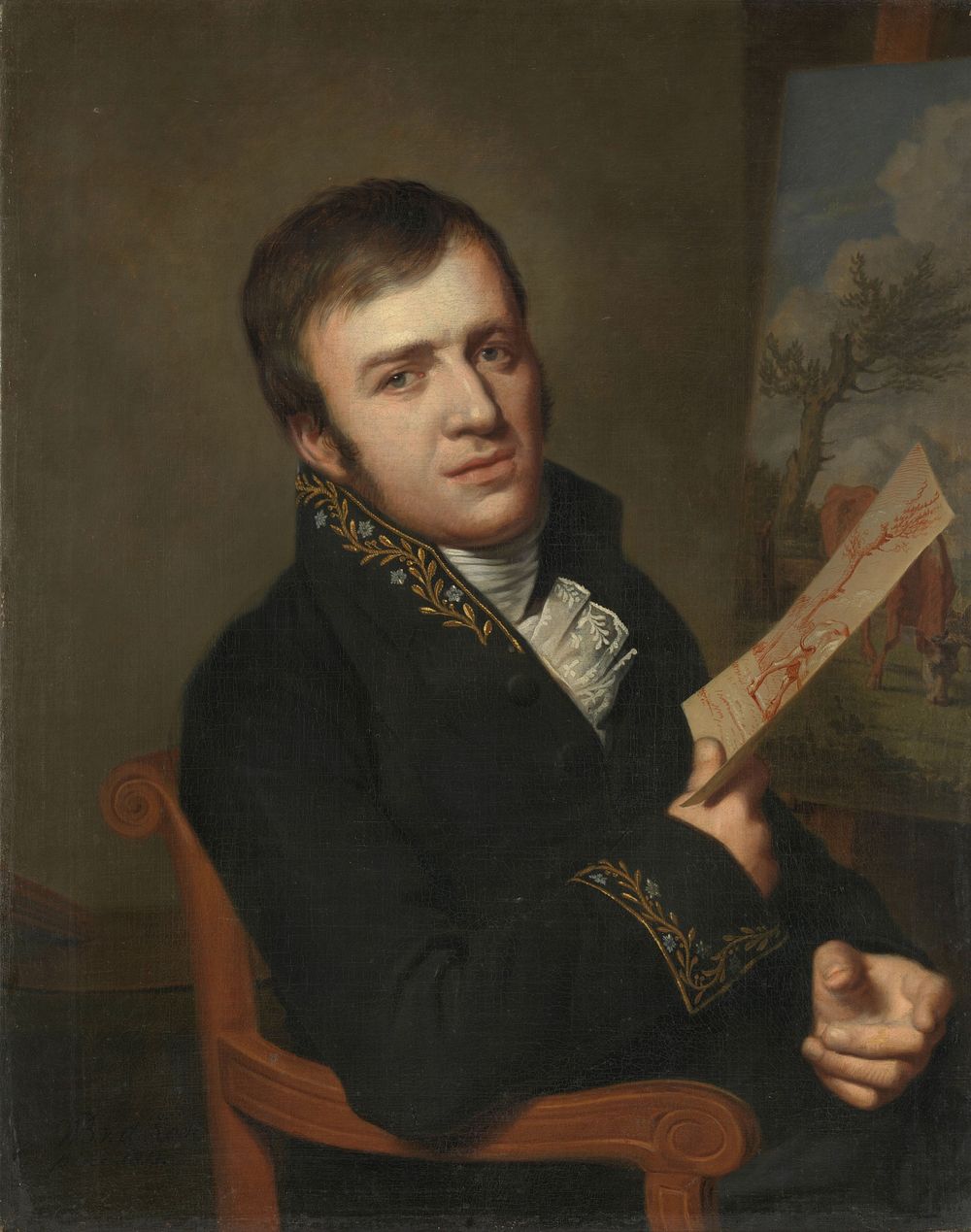 Jan (Baptist) Kobell II (1778-1814), Painter, in the Uniform of a Member of the Royal Institute of Science, Literature and…