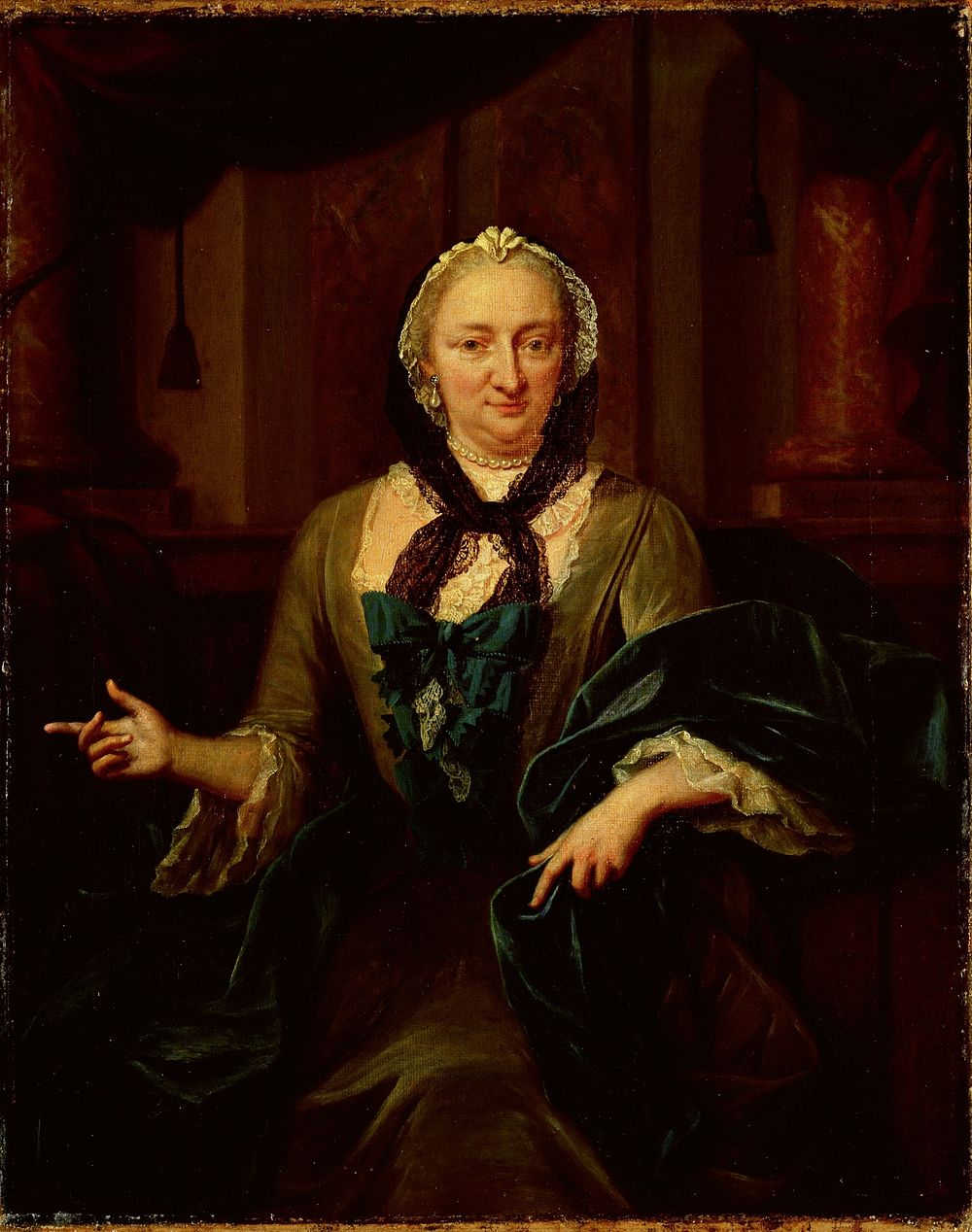 Portrait of Margaretha Trip, Wife of Hendrik van de Poll (1754) by Jan Maurits Quinkhard