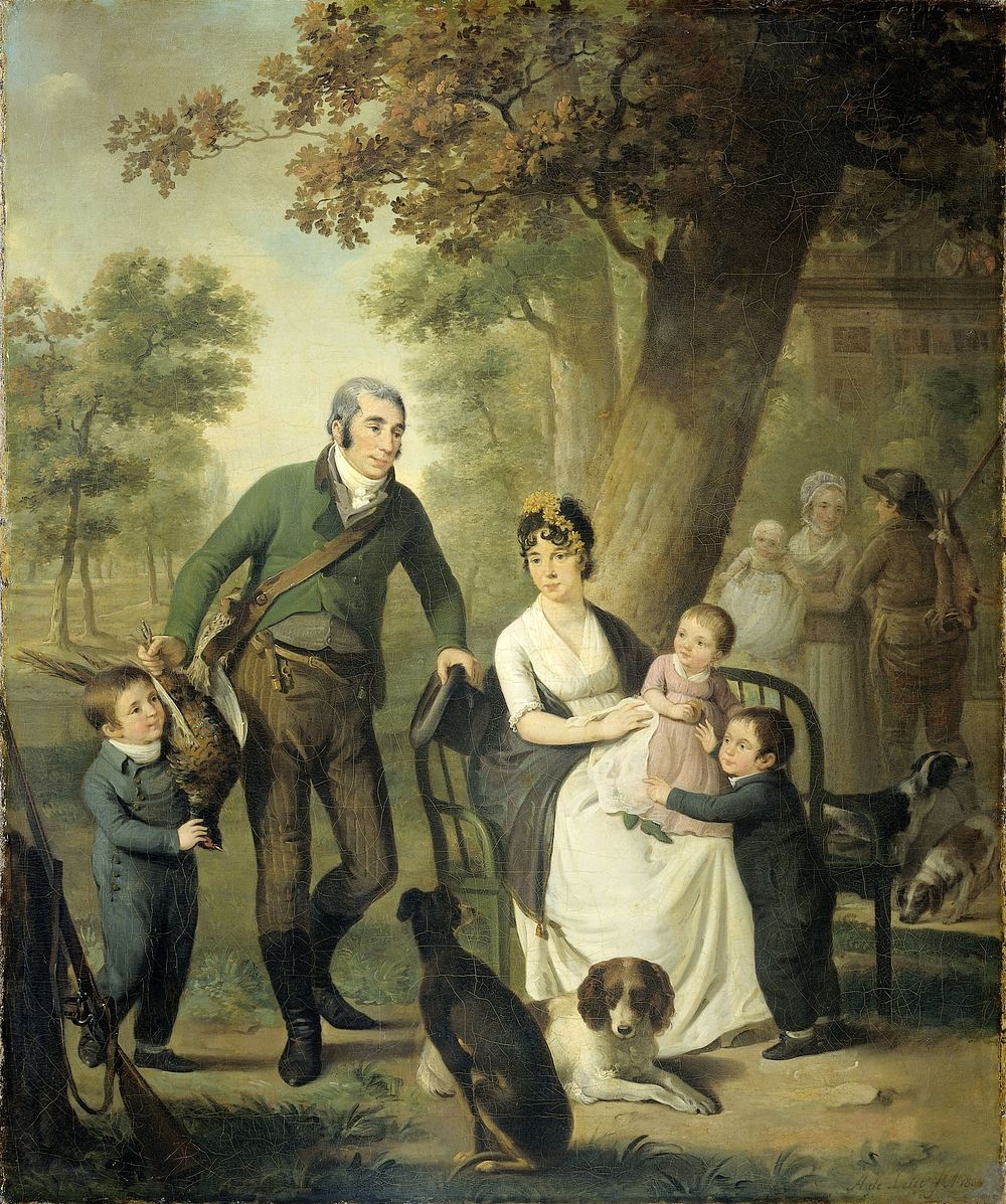Jonkheer Gysbert Carel Rutger Reinier van Brienen van Ramerus(1771-1821), with his Wife and four of their Children (1804) by…