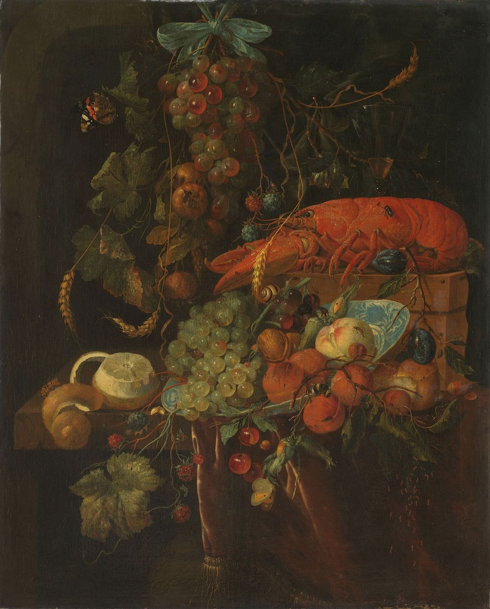 Still Life with Fruit and a Lobster (1640 - 1700) by Jan Davidsz de Heem