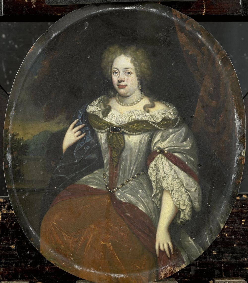 Portrait of Frouck, Barones van Aylva, Wife of Hans Willem van Aylva after 1658 (1693 - 1717) by Hendrick de Valk