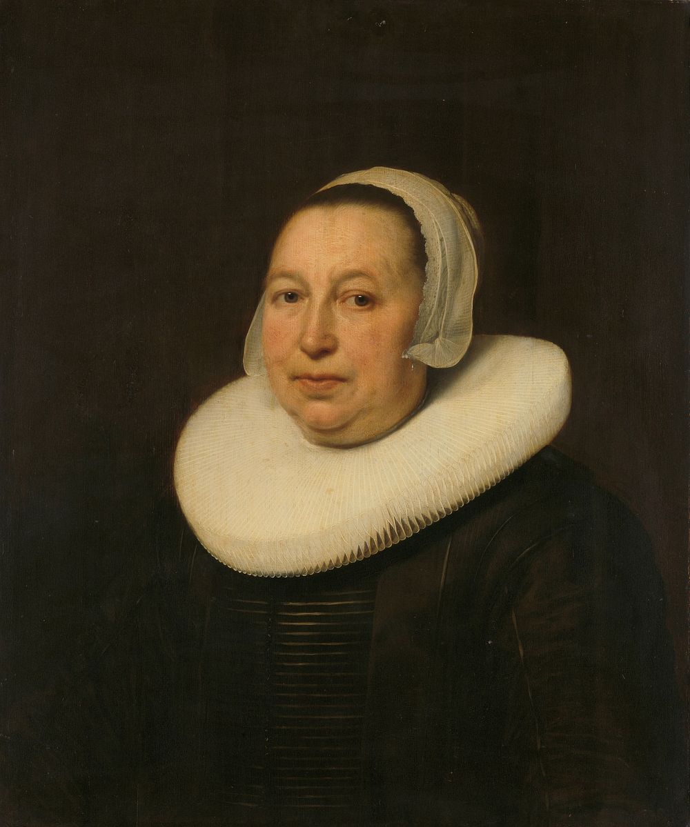 Maria Pietersdr de Leest (d. 1652), Wife of Samuel van Lansbergen (1646) by Bartholomeus van der Helst