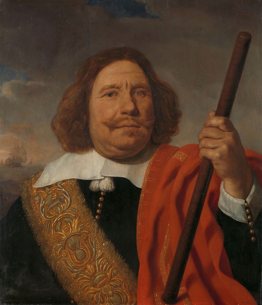 Egbert Meeuwsz Cortenaer (1605-65), Vice Admiral, Admiralty of the Maas, Rotterdam (c. 1660) by Bartholomeus van der Helst