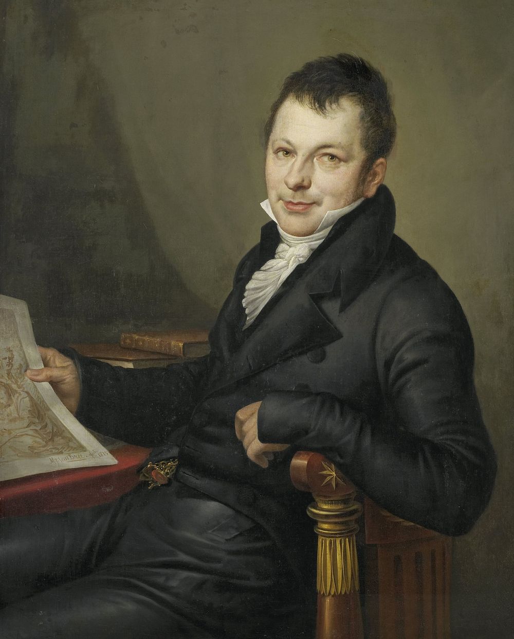 Johannes Hermanus Molkenboer(1773-1834). Art Collector (1815) by Mattheus Ignatius van Bree