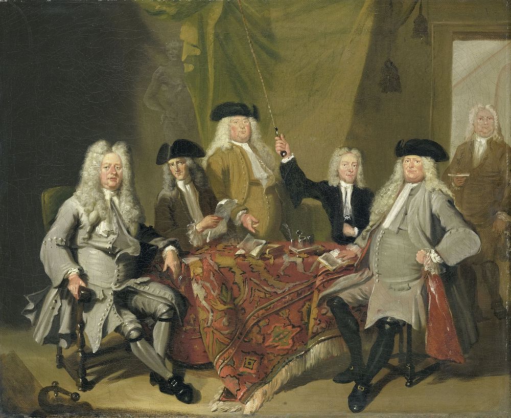 Inspectors of the Collegium Medicum in Amsterdam, 1724 (1724) by Cornelis Troost