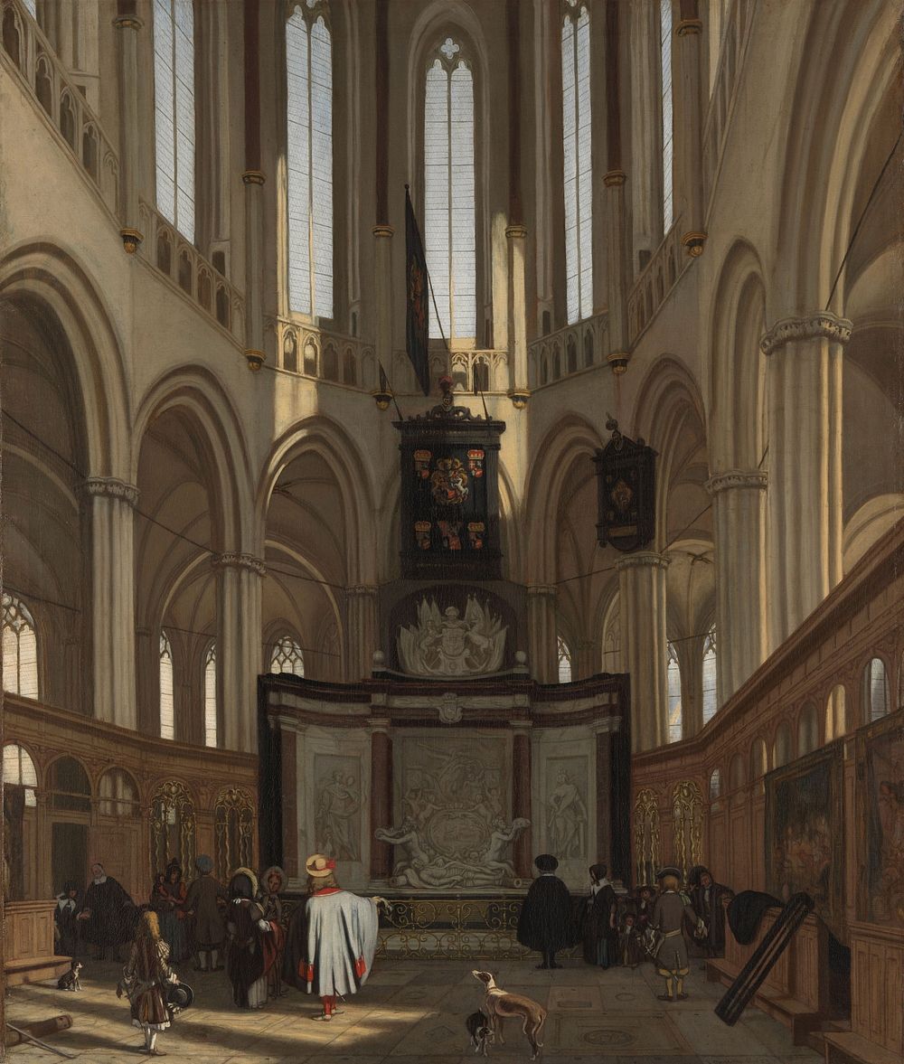 The Tomb of Michiel de Ruyter in the Nieuwe Kerk, Amsterdam (1683) by Emanuel de Witte