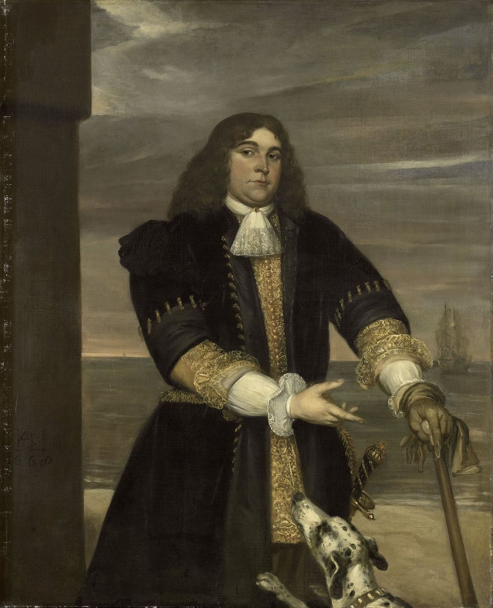 Jan van Gelder (1647-73), Naval Captain, Stepson of Michiel Adriaensz de Ruyter (1668) by Jan Andrea Lievens