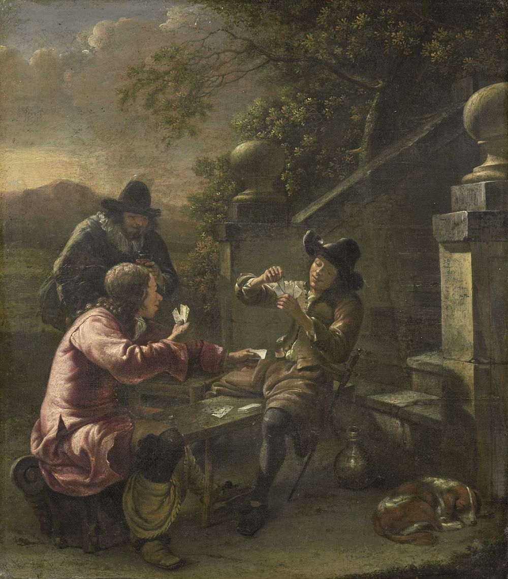 The card players (1660) by Johannes Natus